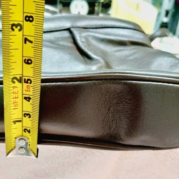 ETIENNE Aigner Purse Clutch Crossbody Genuine Dark Brown Leather.2 ZipTop Open - Picture 7 of 13